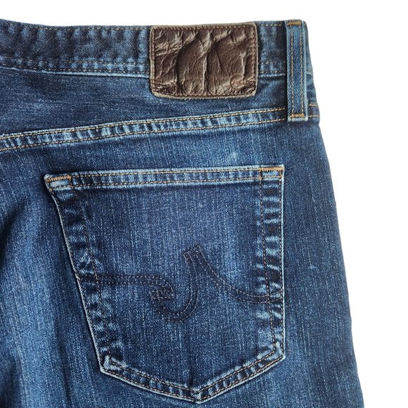AG Adriano Goldschmied Everett Slim Straight Jeans Dark Wash Size 36x34 - Picture 4 of 9